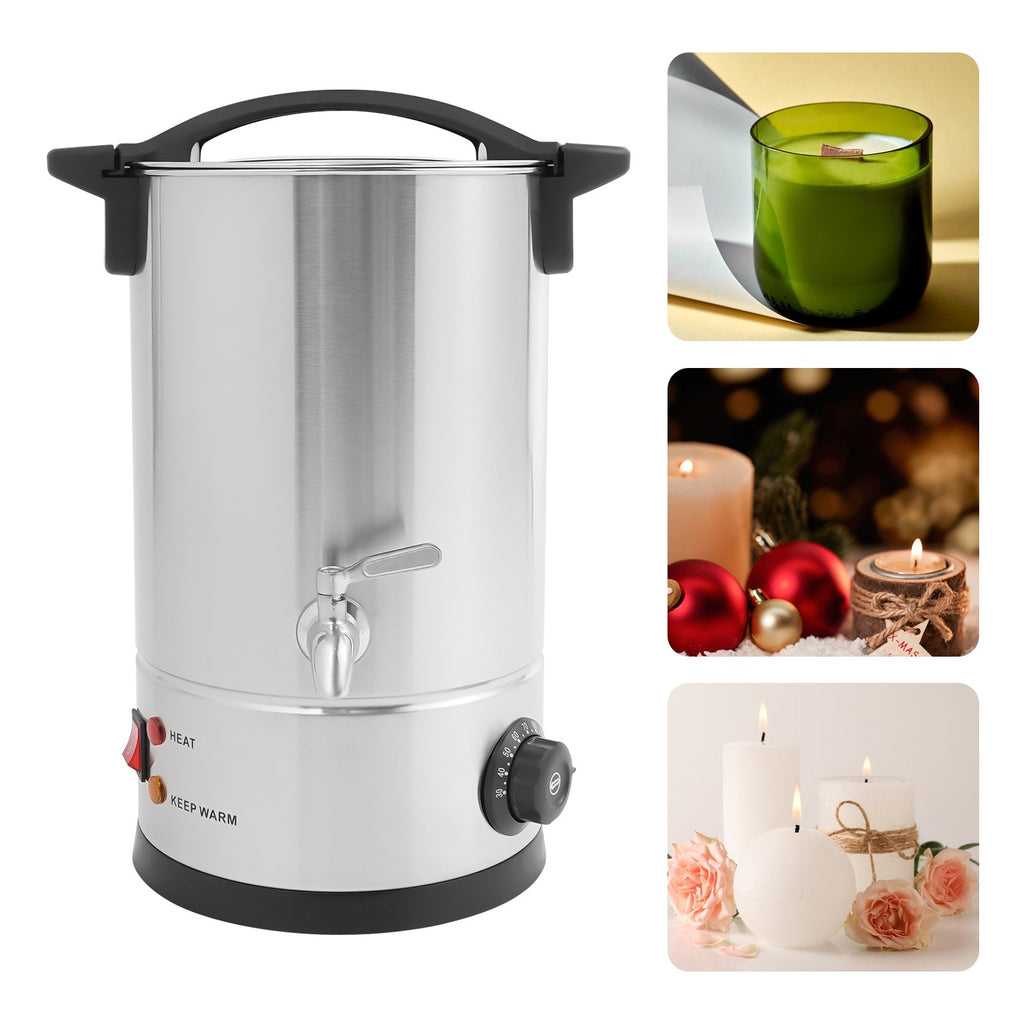 8L Electric Wax Melter Warmer for Candle Making, 1200W Stainless Steel