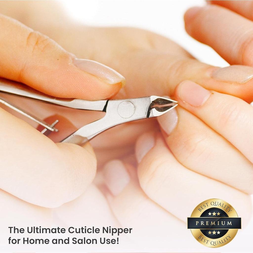 Stainless Steel Cuticle Nippers Double Spring Nail Tool D-03 12 Jaw