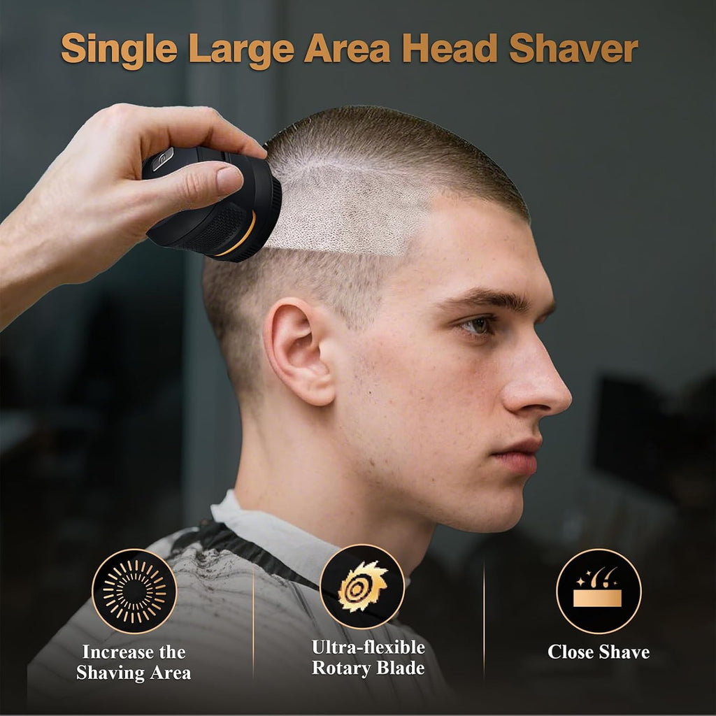 Magnetic Waterproof Head Shaver for Bald Men - Electric Razor, Wet Dry Use