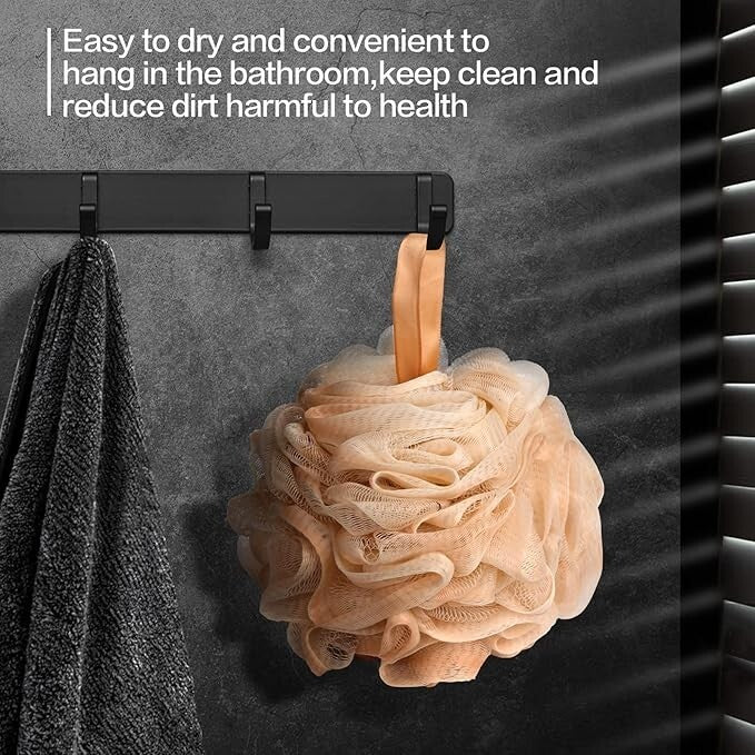 Exfoliating Shower Poufs 4-Pack Mesh Body Scrubbers for Gentle Skin Cleaning