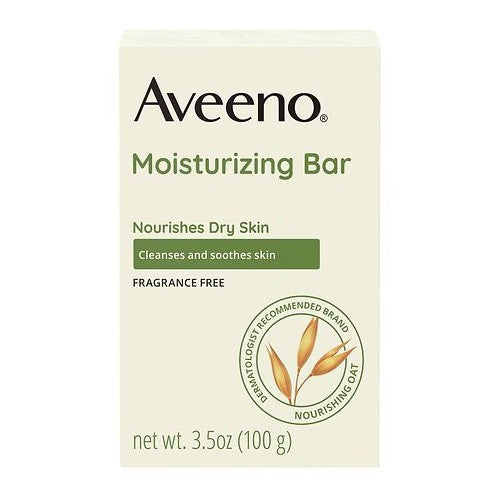 Aveeno Moisturizing Bar Soap for Dry Sensitive Skin 3.5oz Fragrance-Free