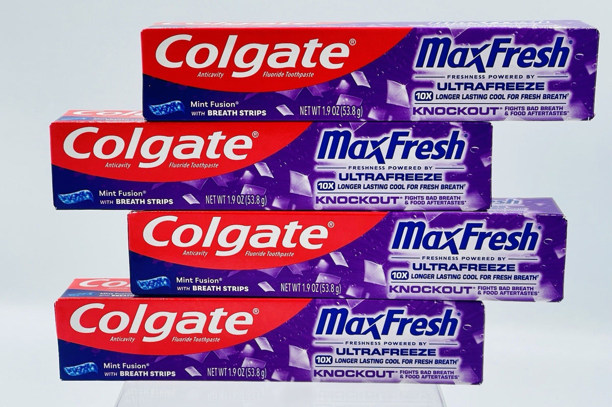 4 Pack Whitening Toothpaste Mint Fusion 1.9 oz - Fresh Breath & Stain Removal