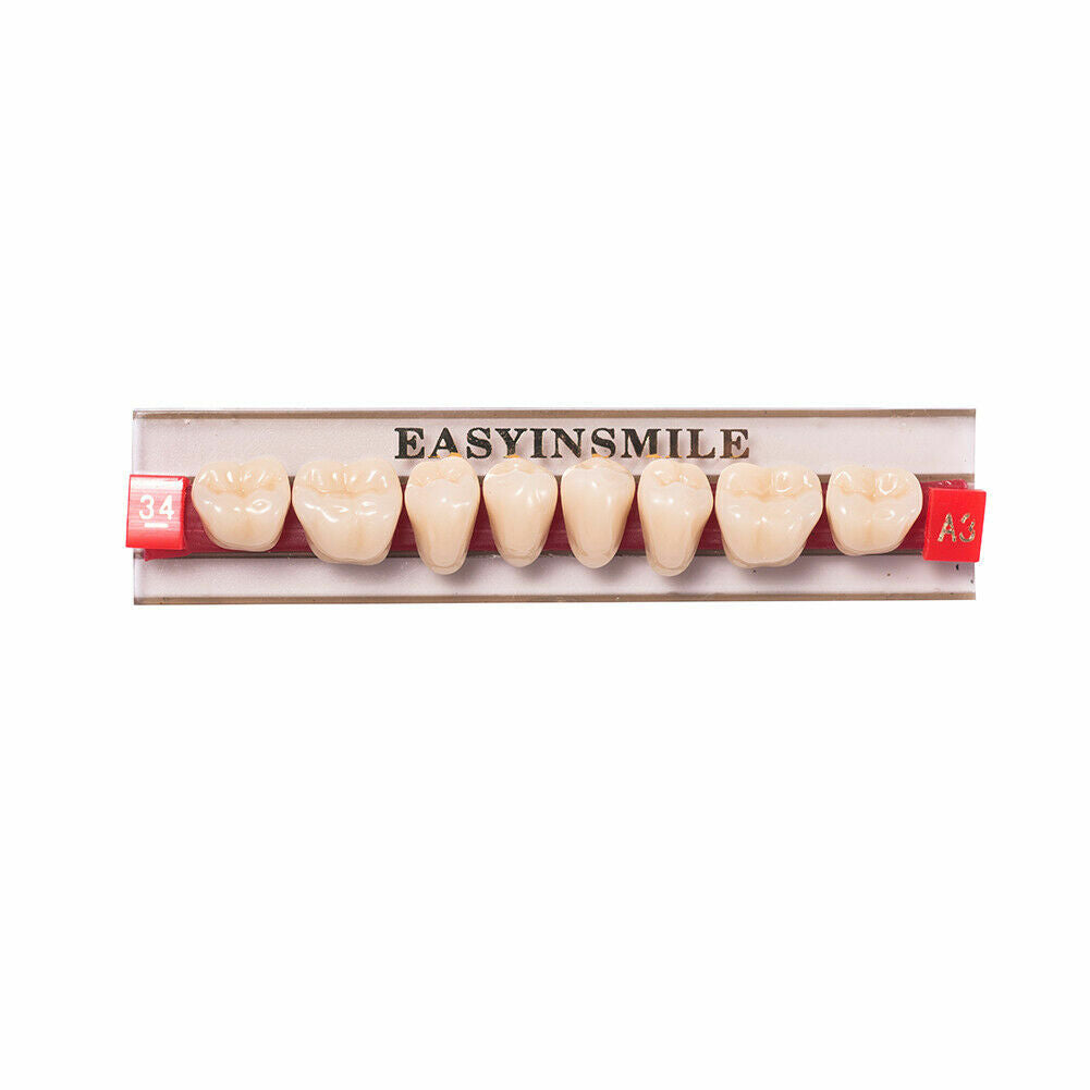 Denture Acrylic Resin Teeth Full Set - Upper & Lower Options, Shade A1/A2/A3
