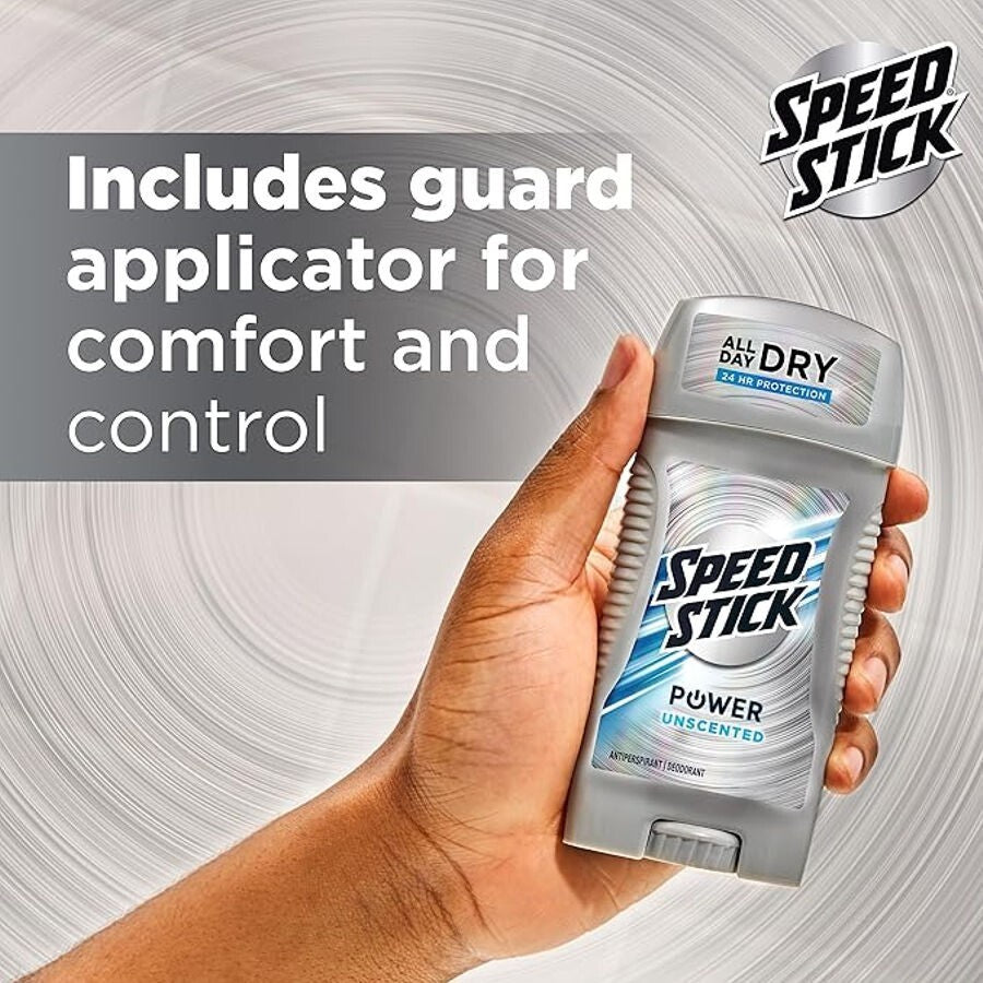 Speed Stick All Day Unscented Antiperspirant & Deodorant Stick - 3 OZ Pack of 2