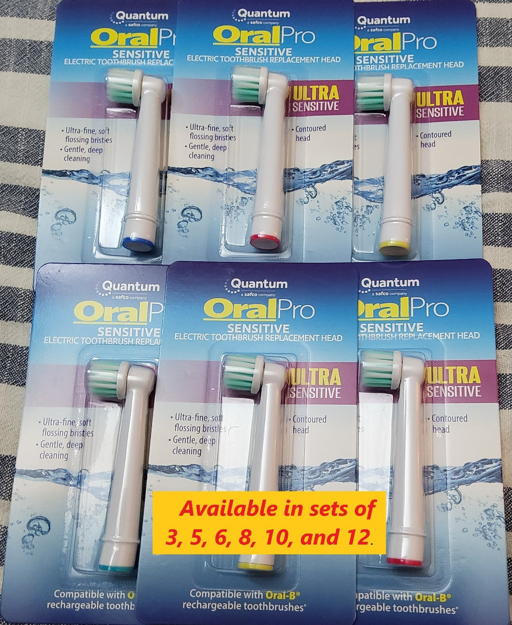 Ultra Soft Sensitive GumCare Electric Toothbrush Head Replacement - Pack of 6