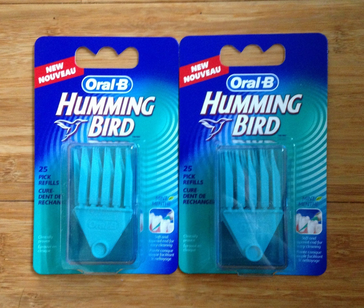 Dental Floss Picks Refill Pack Mint for Oral-B Hummingbird Kolibri - 50 Count
