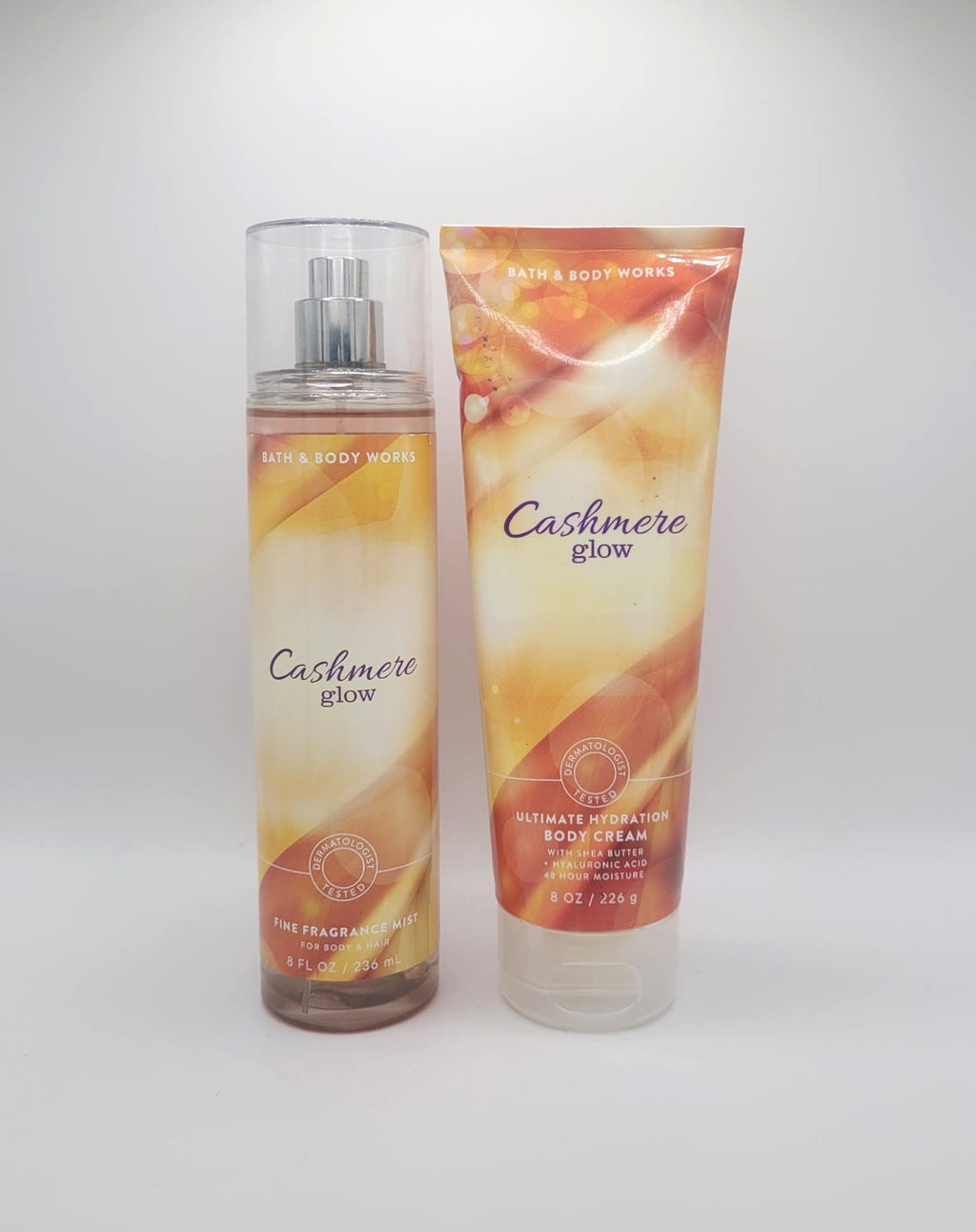 Bath & Body Works Cashmere Glow Body Mist & Cream Set of 2 - Fragrance Gift