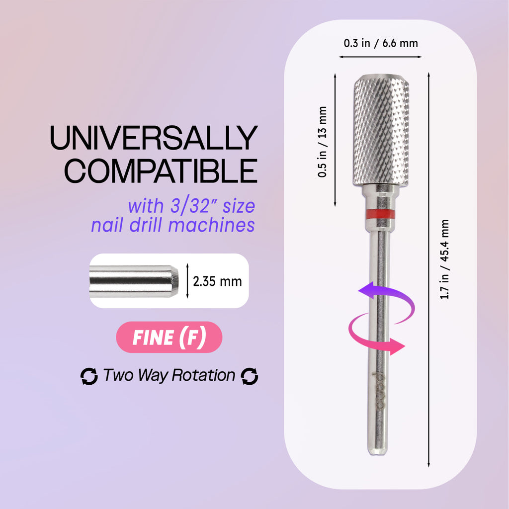 Large Dome Top Carbide Drill Bit - Fine Grit, Reusable for Acrylics