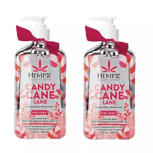 Hempz Candy Cane Lane Holiday Herbal Body Moisturizer - 2 Pack, 34 oz