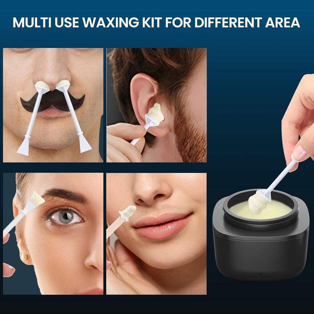 Nose and Ear Waxing Kit with Beans - Painless Hair Removal for Men & Women