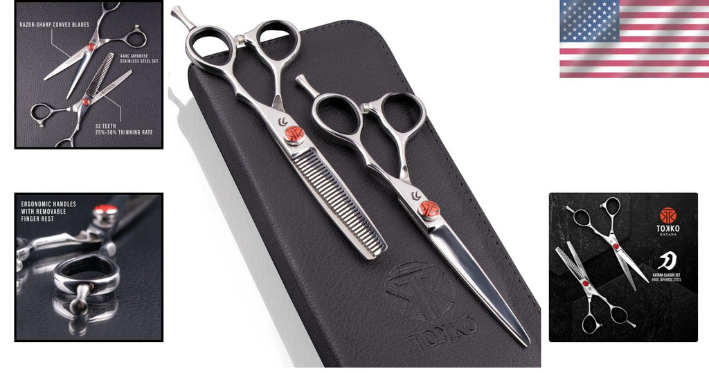 Professional 6.5-inch Japanese Steel Hair Cutting Shears for Stylists