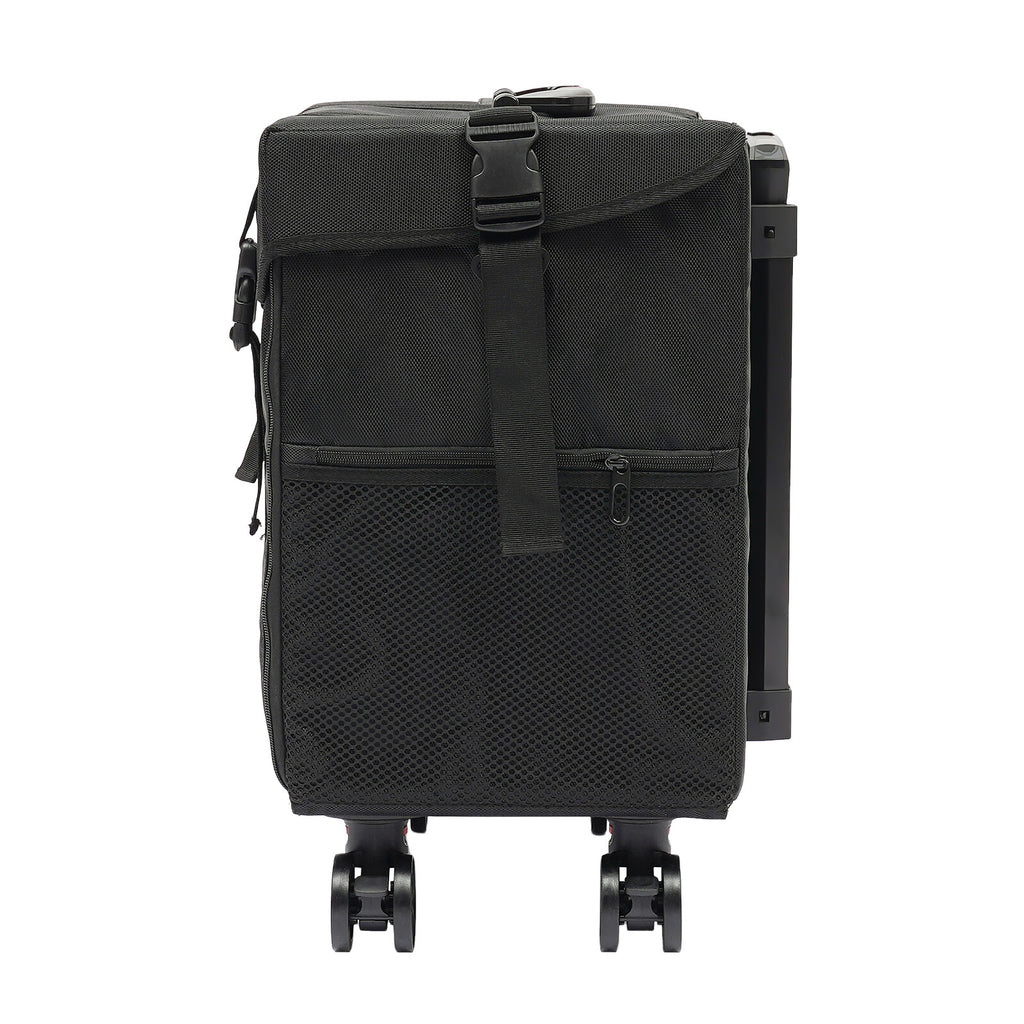 Travel Makeup Case with Wheels, 8 Removable Drawers, Waterproof Oxford