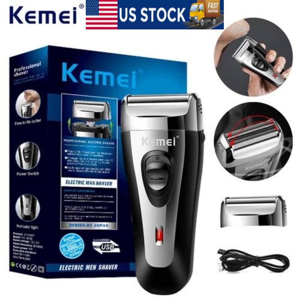 Cordless Electric Beard Trimmer Men Hair Cutting Shaver USB Rechargeable