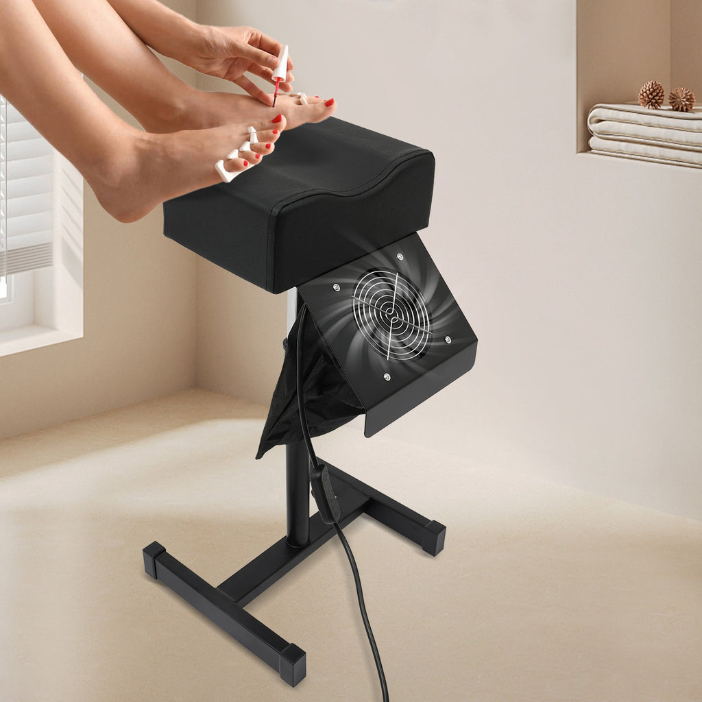 Adjustable Pedicure Stool Chair with Footrest and Fan for Salon