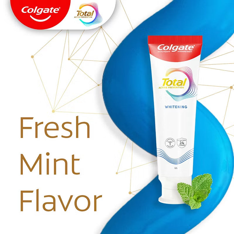 Whitening Gel Toothpaste Pack - Fluoride, Anti-Bacterial, Gental Surface Stain Removal