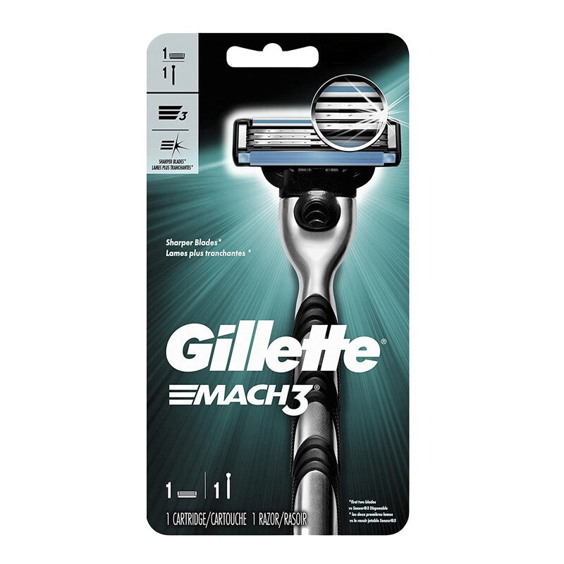 Gillette Mach 3 Razor Handle with 12 Blade Refills for Men