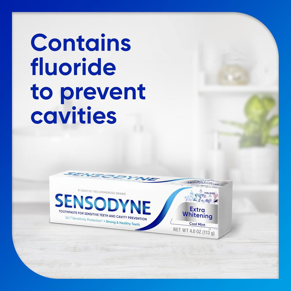 Sensodyne Extra Whitening Cool Mint Toothpaste for Sensitive Teeth 4 oz
