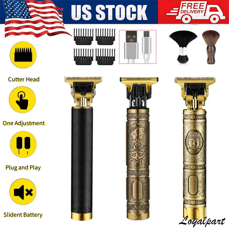 Professional Cordless Hair Clipper & Beard Trimmer with T Blade for Men & Women