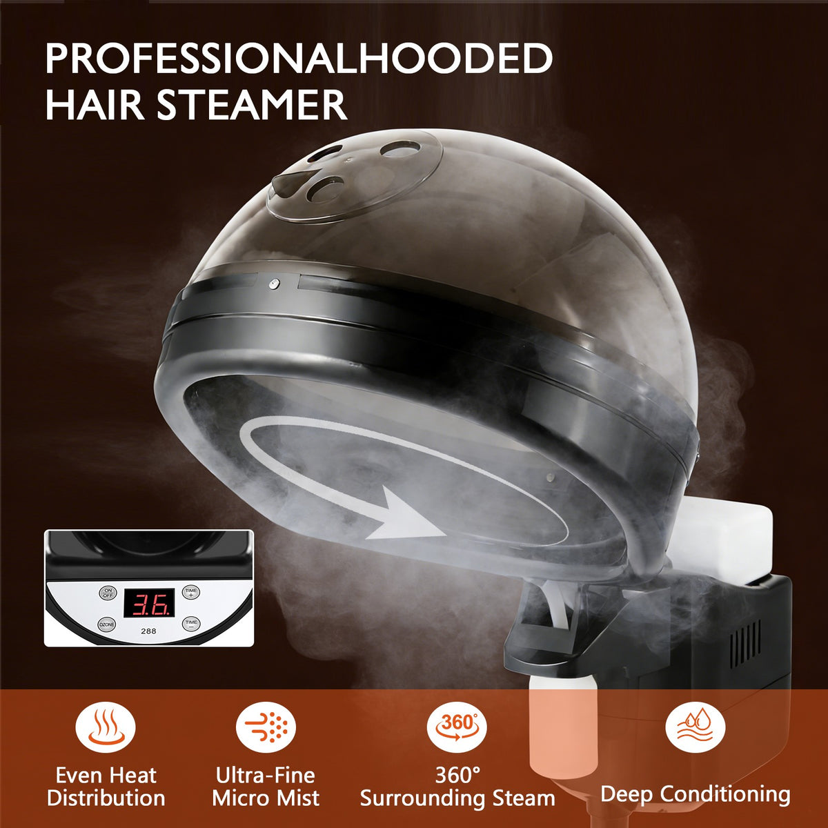 Adjustable Hair Steamer for Deep Conditioning & Hair Spa - Professional Salon Machine