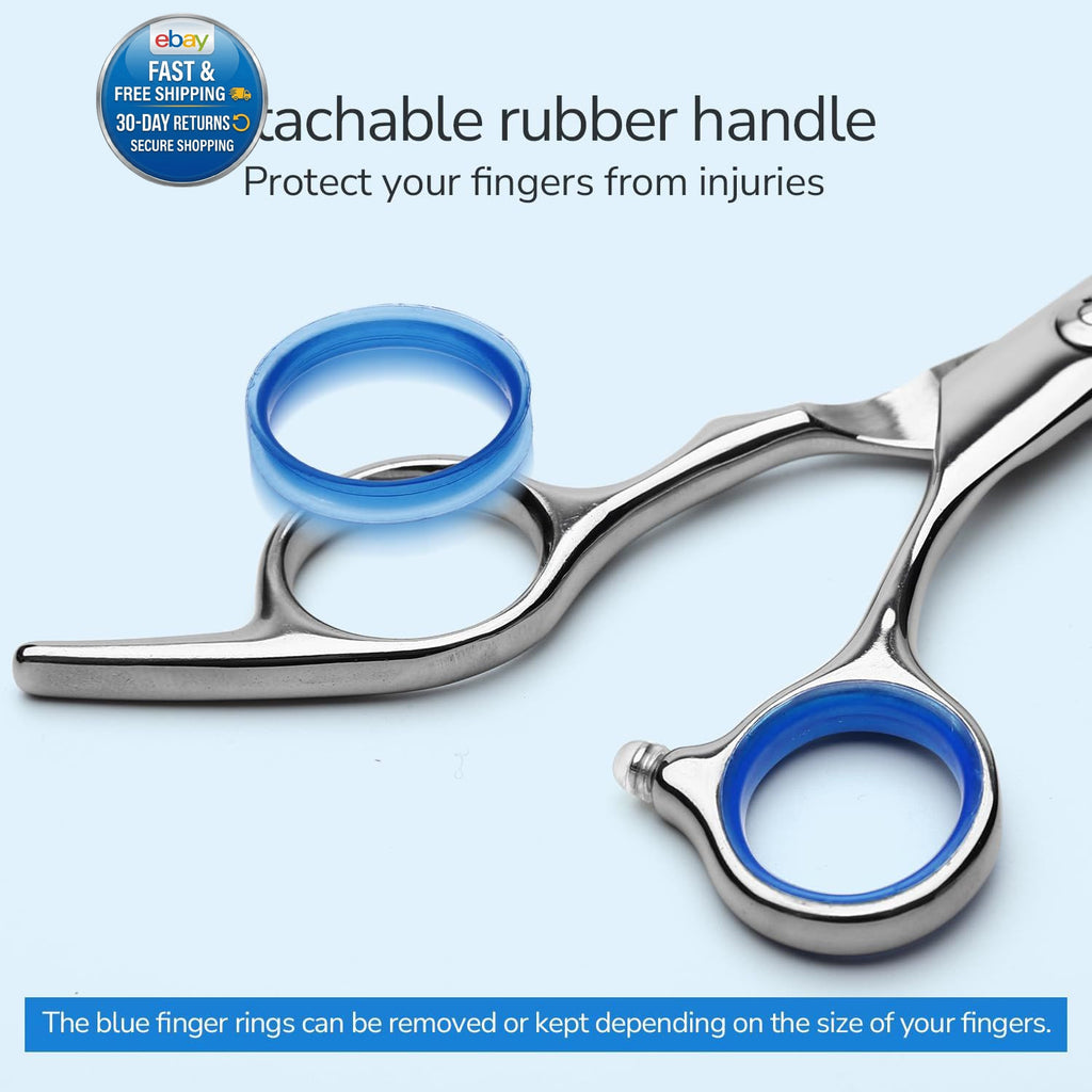 Professional Hair Cutting Scissors 6.5 Inch Blue Stainless Steel Barber Shears