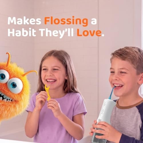 Kids Cordless Water Flosser with 200ml Tank 4 Modes Braces Friendly