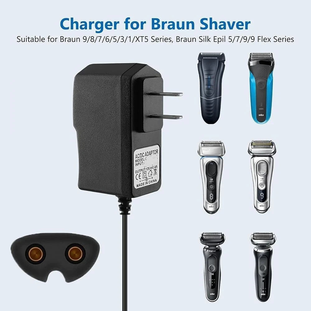 Wall Charger Cord for Braun Electric Shavers Series 3-9 - Power Supply Cable