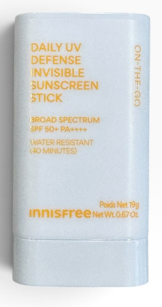 Innisfree Daily UV Invisible Sunscreen Stick SPF 50+ PA++++ 19g - Korean Sun Protection