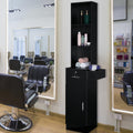 Salon Wall Mounted Storage Cabinet with Lockable Drawers & Shelves for Hairdressing Equipment