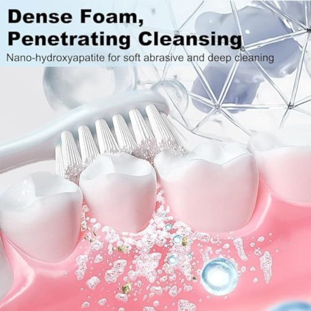 Nano Hydroxyapatite Toothpaste 10% for Enamel Repair & Fresh Breath - Vegan, Fluoride-Free, Peppermint Flavor