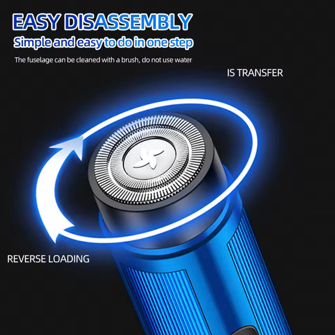 Mini Electric Shaver Rechargeable Rotary Razor for Women & Men, Portable & Washable