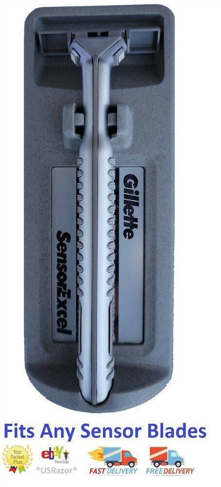 Gillette Sensor Excel Razor with Metal Handle & Cartridges - Made in USA