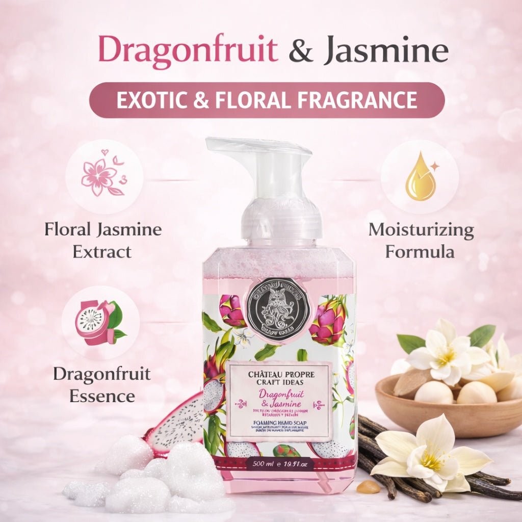 16.9 Fl Oz Foaming Hand Soap with Dragonfruit & Jasmine - Moisturizing & Refreshing