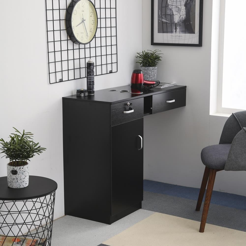Wall Mount Hair Salon Lockable Storage Cabinet with Drawers
