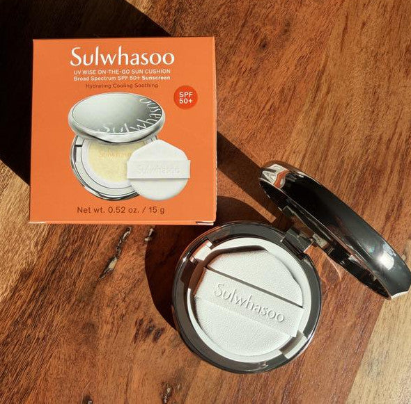 Portable SPF 50+ Sun Cushion with Hydrating & Soothing Skin Care SPF50+