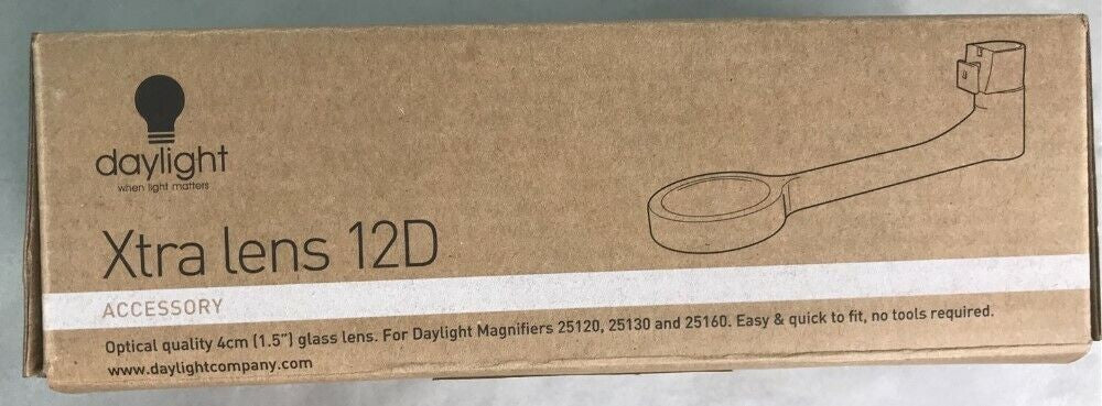 Daylight Xtra Lens 12 Diopter Magnifier 4.0X for Optical Clarity