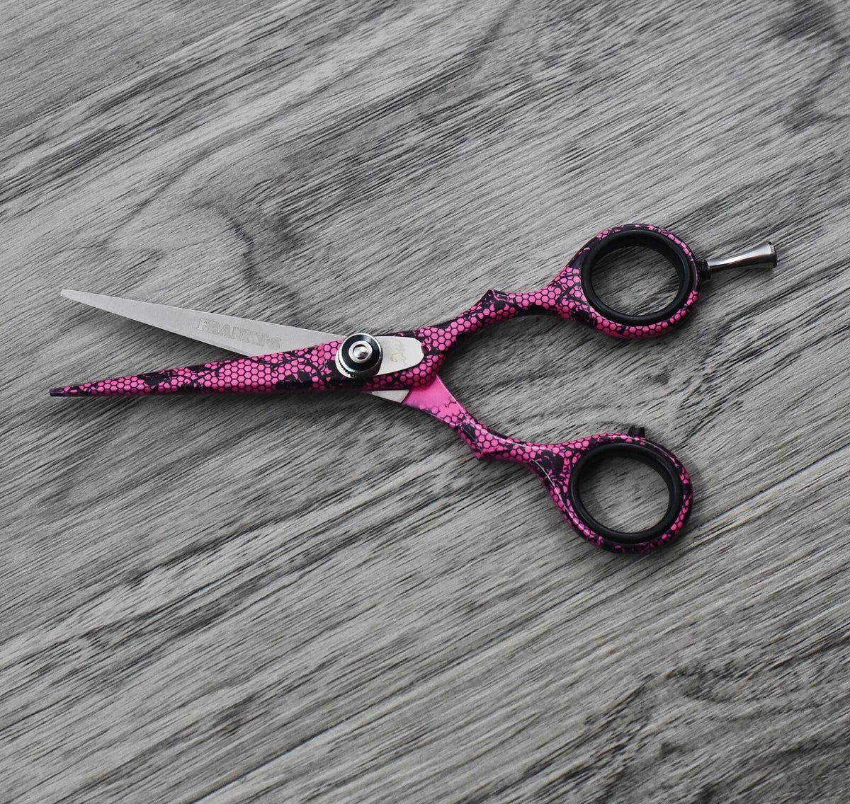 5.5 Inch Professional Hair Cutting & Thinning Scissors Set with Razor and Pouch - Pink