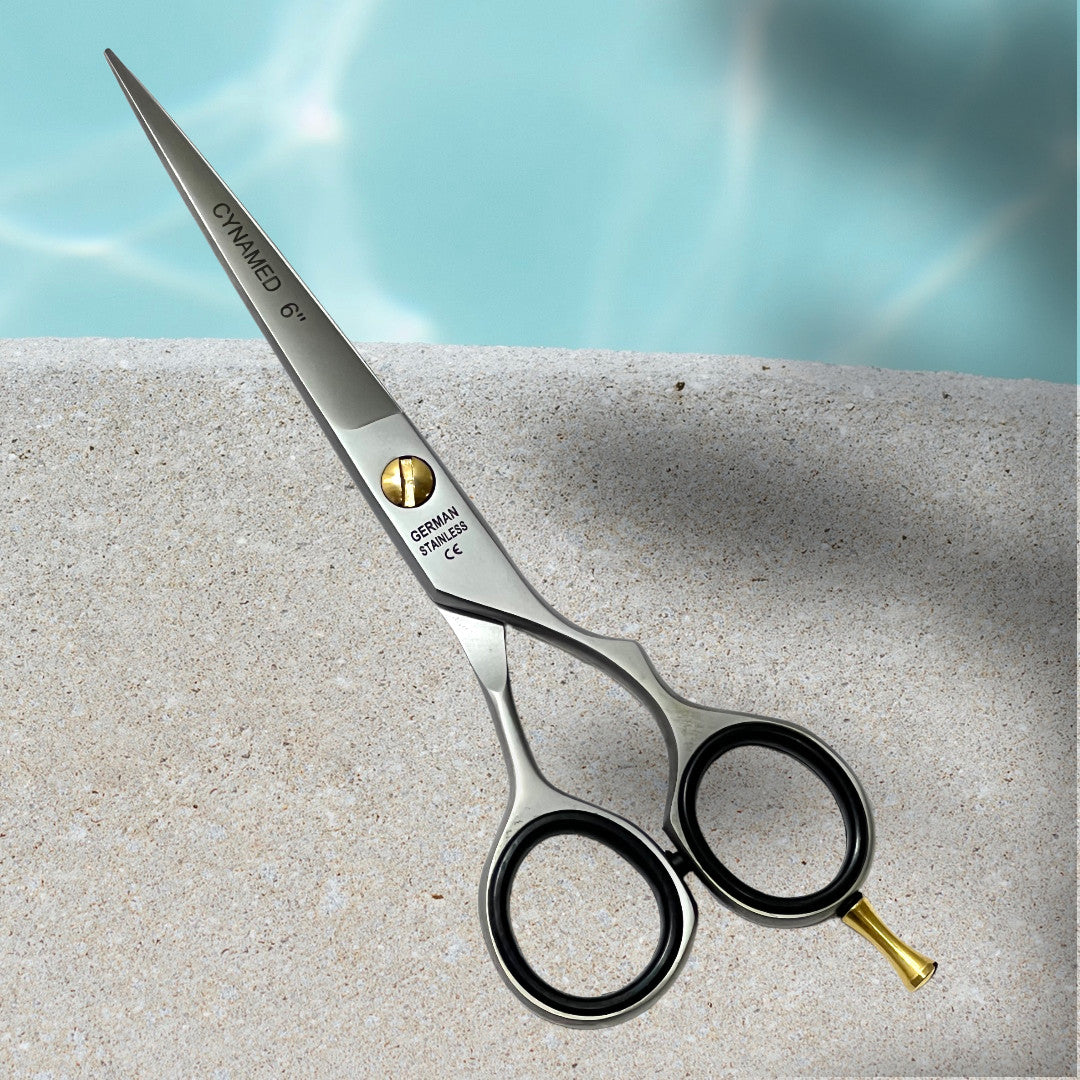 6-Inch Polished German Professional Barber Scissors Shears for Hair Cutting Salon Use