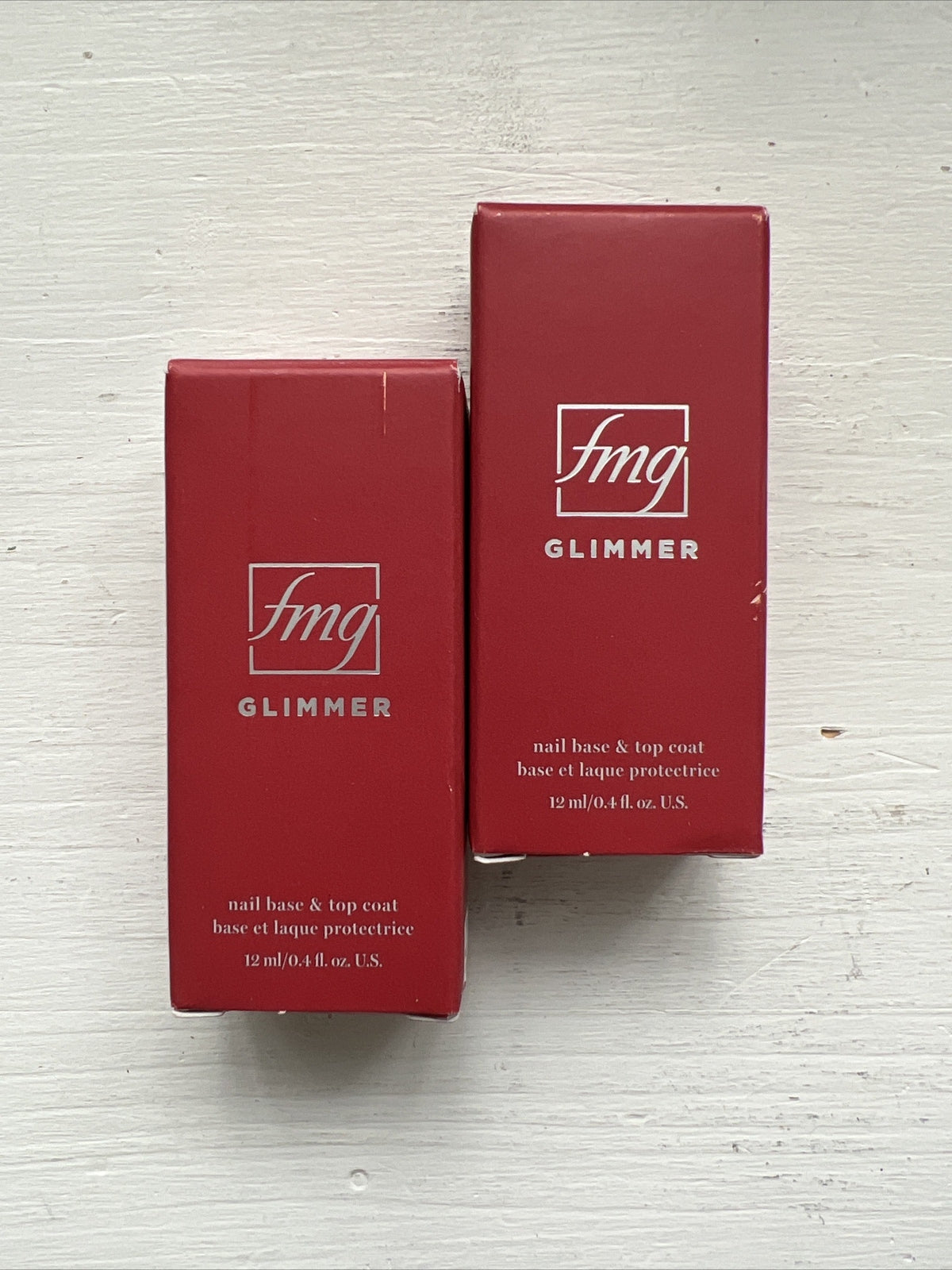 2-Pack Nail Base & Top Coat Set - 12ml Nail Care for Manicures