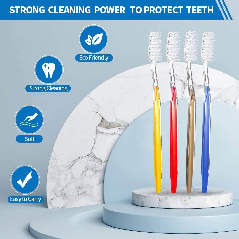 Disposable Multicolor Travel Toothbrushes Pack of 200 - Hygienic & Compact