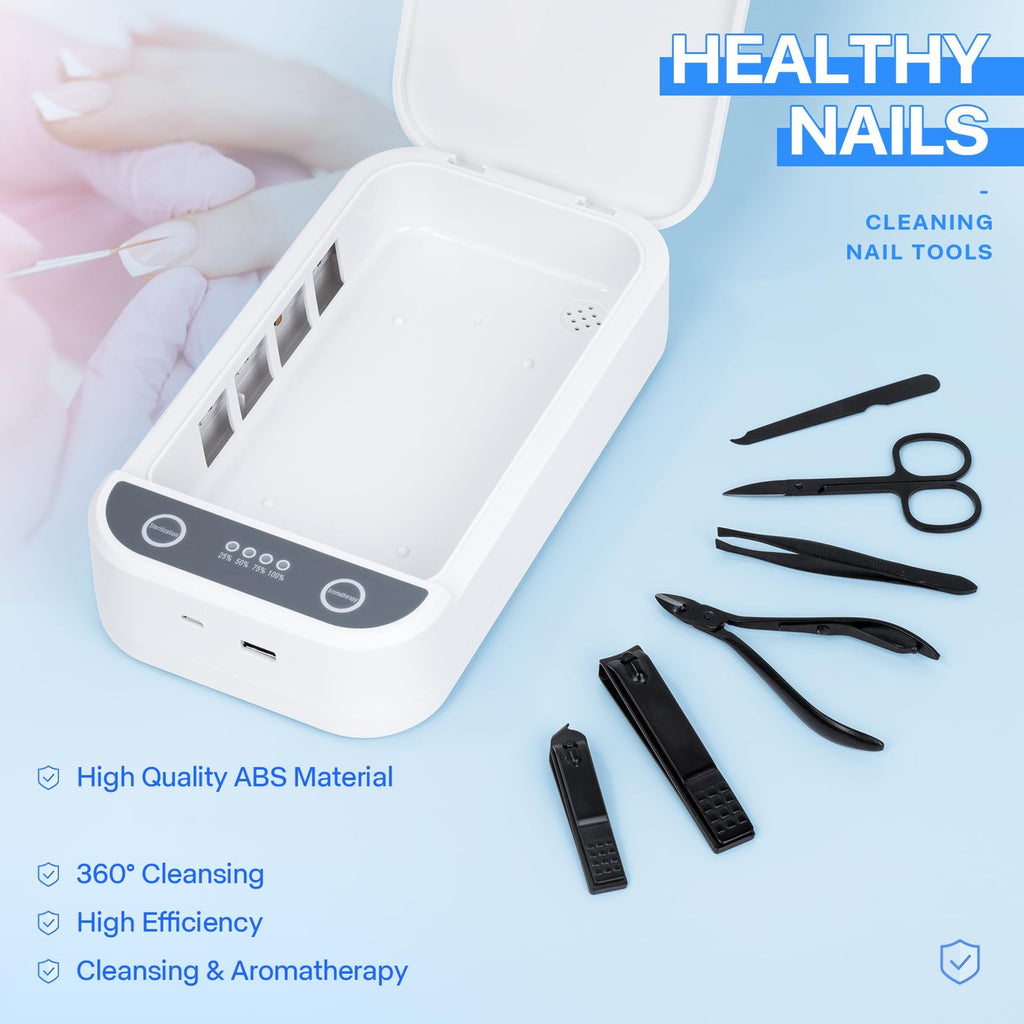 Portable Blue Light Nail Tool Sterilizer USB UV Sanitizer for Manicure Tools
