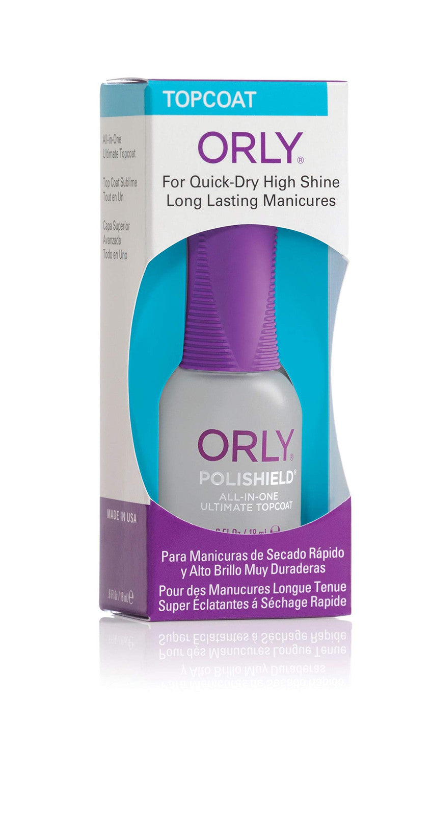 Orly 3-in-1 Nail Topcoat Polishield 0.6oz - Ultimate Nail Treatment