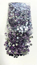 Light Purple Rhinestones Flat Back Round Jewelry Crafting Gems Multipack - 5 Sizes