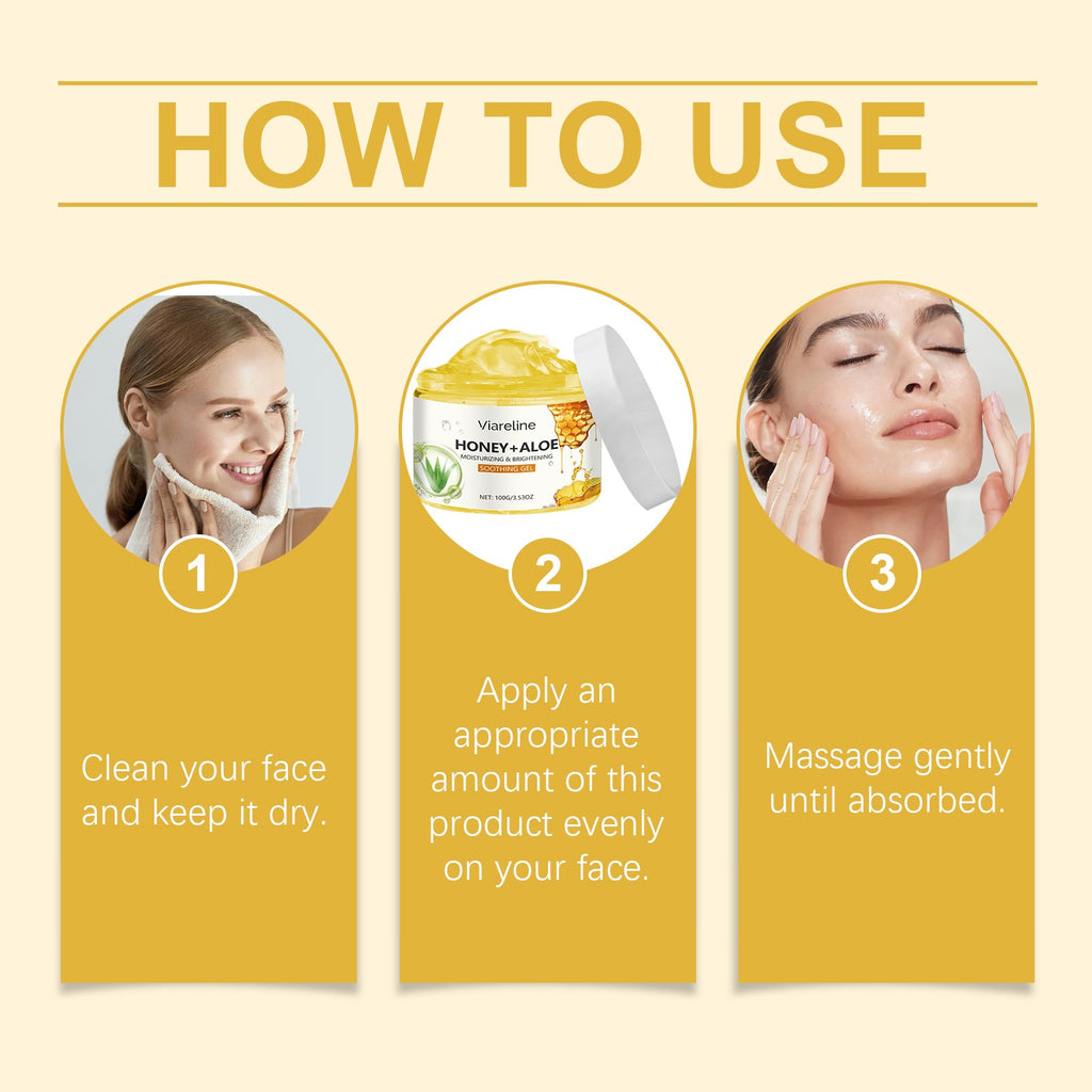 Aloe Vera Honey Hydrating Face Gel for After Sunburn & Oil Control