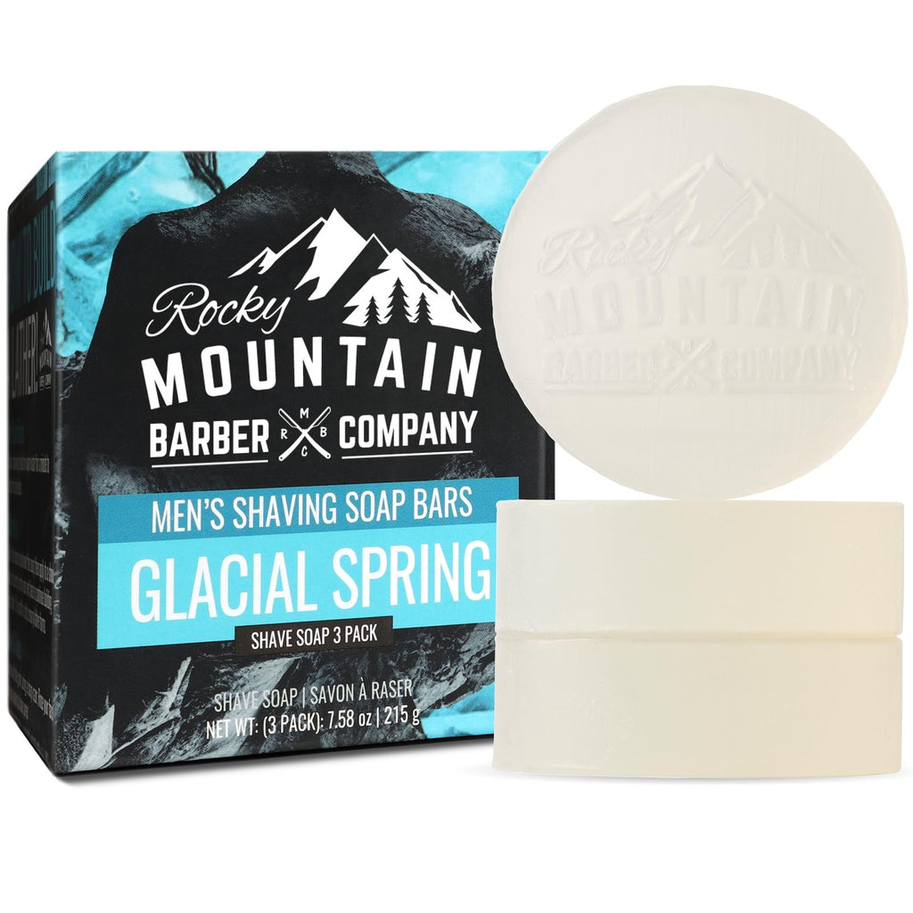 Men's Glycerin-Based Shave Soap Pucks 3 Pack - Traditional Wet Shaving