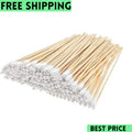 200 Pack Cotton Swabs 6 Inch Wooden Ear Picks for Cleaning & Makeup