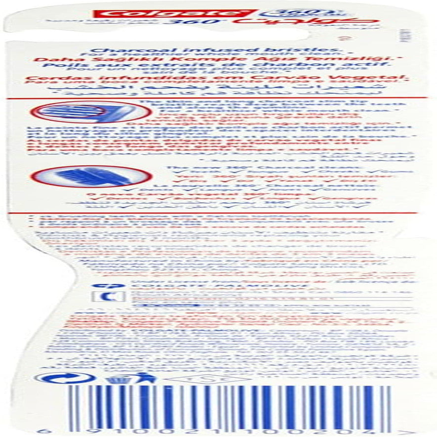Charcoal Infused Medium Toothbrush - 1 Count for Oral Care