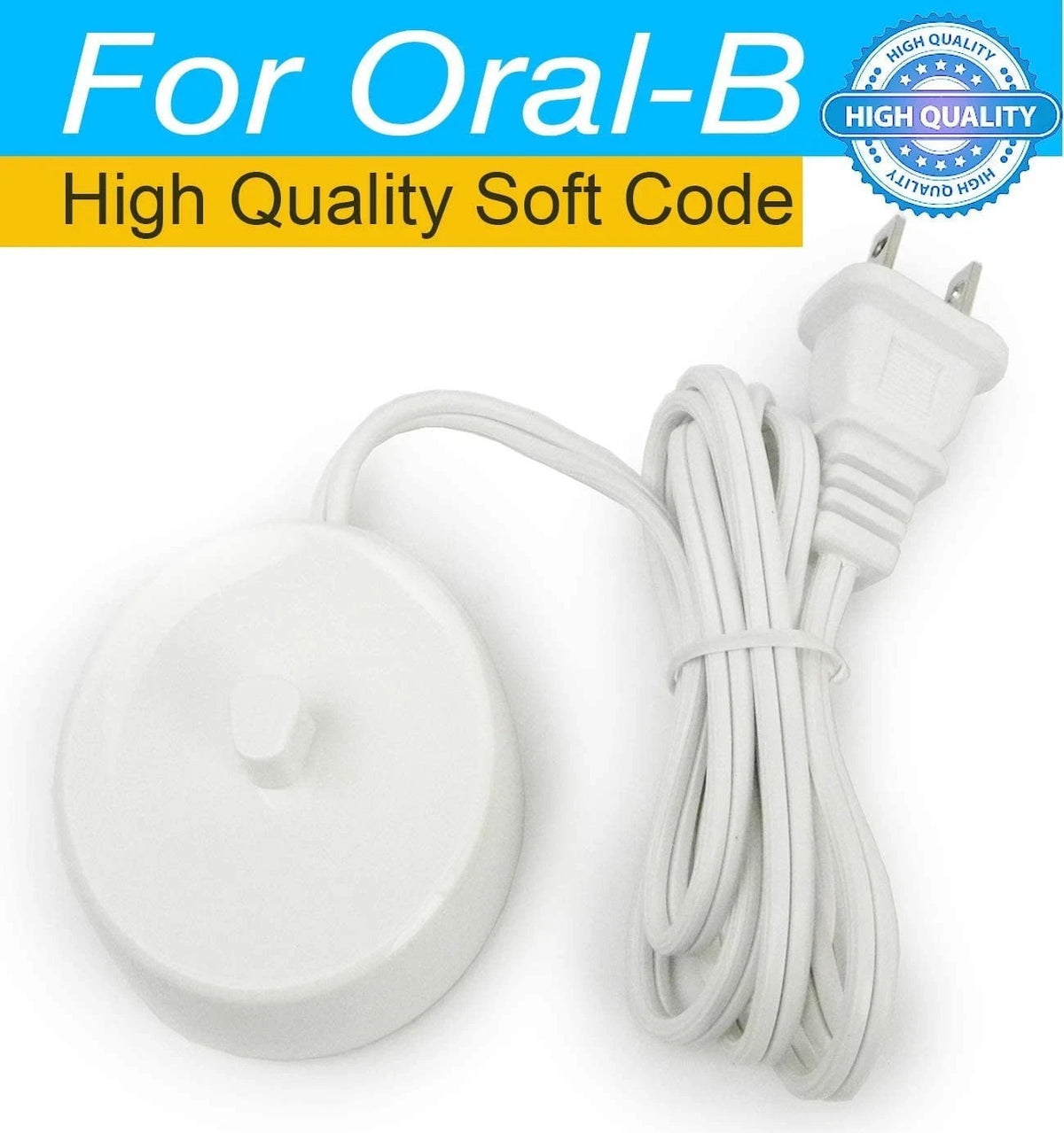 Electric Toothbrush Charger Power Cord for Oral-B 110-220V Inductive Base