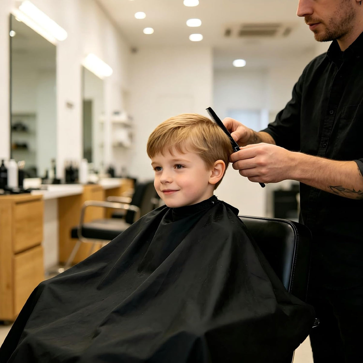 Large Salon Hair Cutting Cape with Neck Duster Brush for Men Women Kids