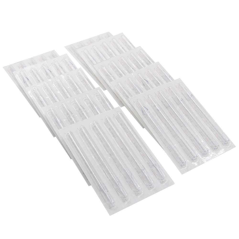 Disposable Tattoo Tips Tubes Mixed Long Set 100 Pcs Assorted 3RT-9RT, 5FT-7FT, EO Sterilized