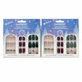 Press On Nails Holiday Gift Set 04 Multicolor 2 Pack - No Glue Needed